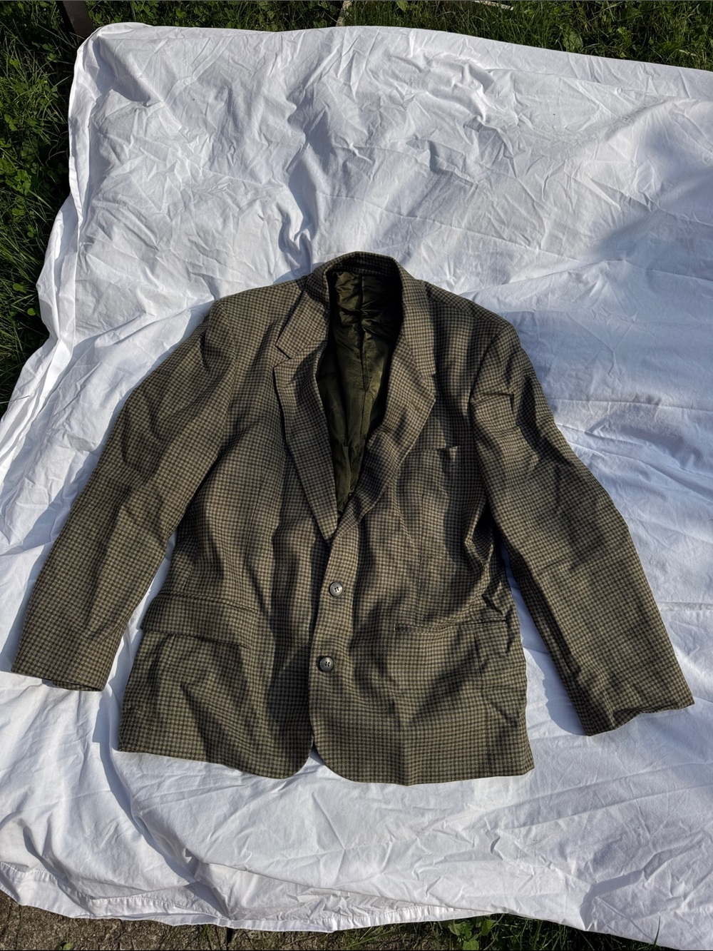 Men's Brown Glen Plaid Two-Button Sport Coat